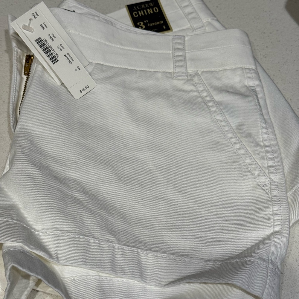 NWT J. Crew women’s White Shorts size 4  (3 inch inseam) - Picture 7 of 11